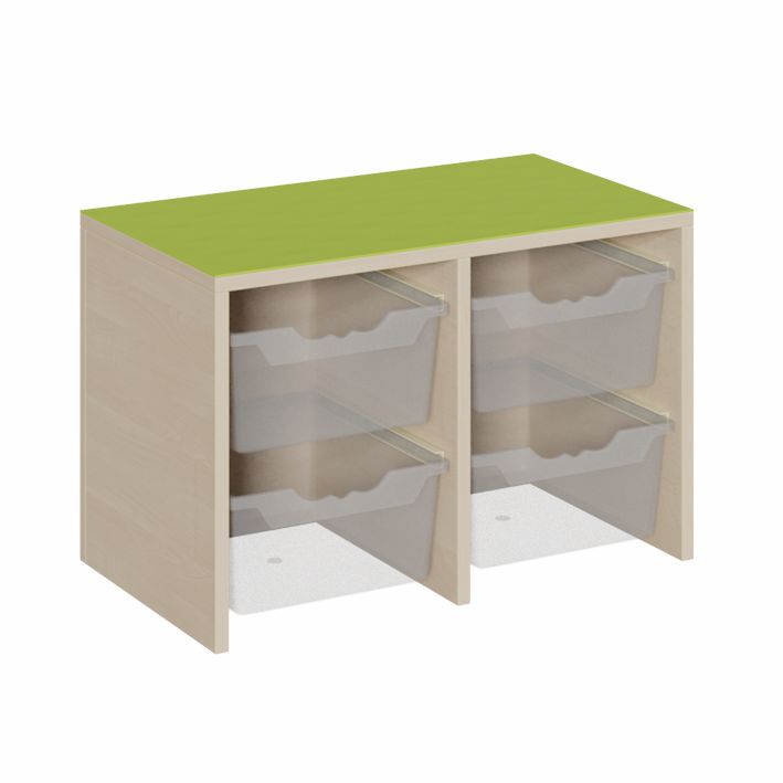 Podest 46 cm mit 4 ErgoTray Boxen L